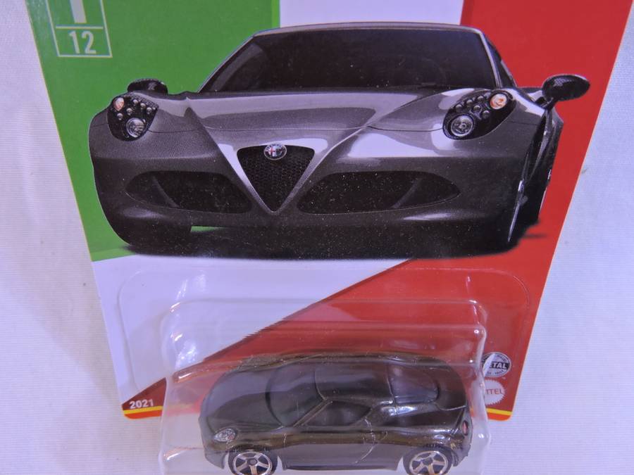 Matchbox Alfa Romeo 4C Coupe  ( Charcoal ) ITALY 1/12  Like Hot Wheels