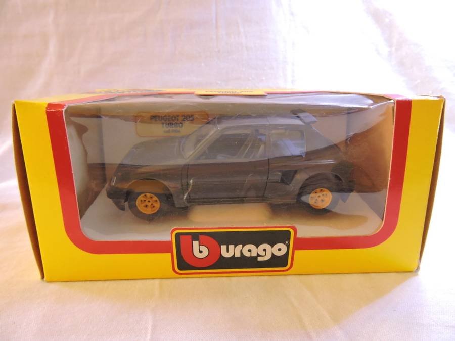Bburago Peugeot 205 Turbo in Box ( Charcoal ) Rare Model