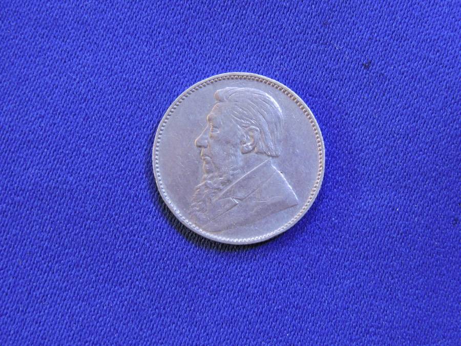 1897 ZAR 1 Shilling Paul Kruger .925 Sterling Silver coin