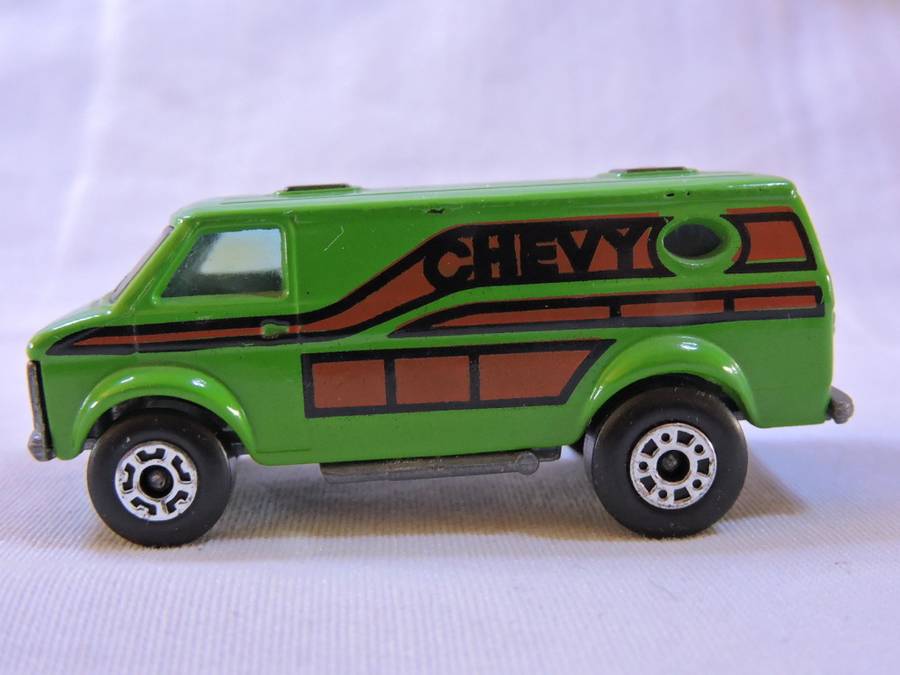 Matchbox Superfast #68 Chevy Van ( Rare Green Chevy ) Looks like The A Team Van like Hot Wheels
