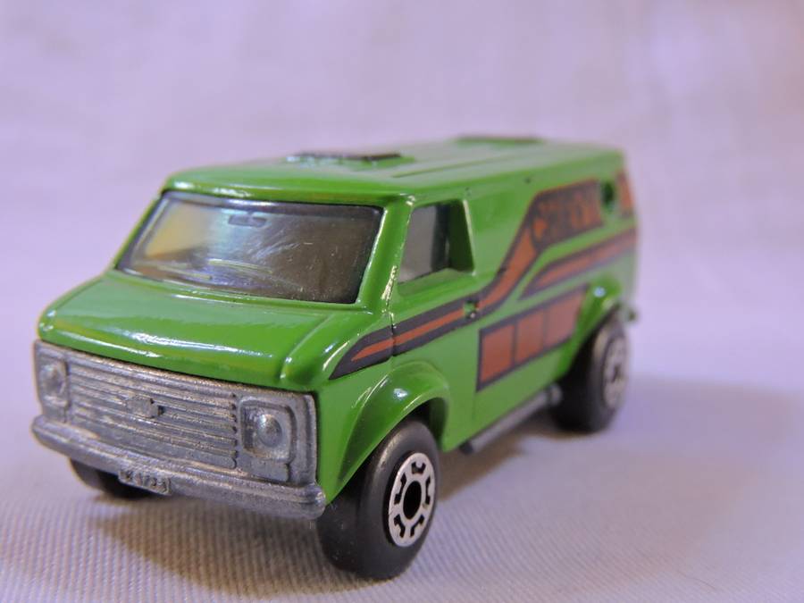 Matchbox Superfast #68 Chevy Van ( Rare Green Chevy ) Looks like The A Team Van like Hot Wheels