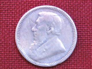 1897 ZAR 3d Three pence ( Tickey ) Paul Kruger .925 Sterling Silver Filler Coin