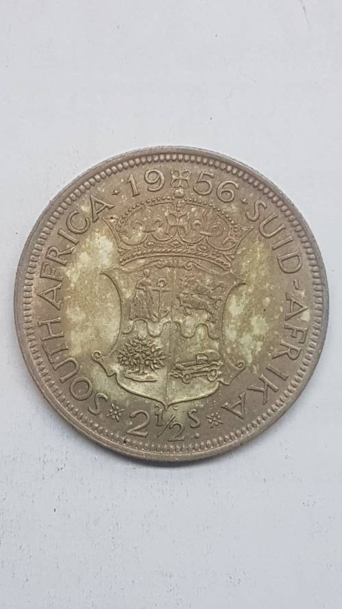 1956 Half Crown South Africa Silver Coin   # CRAZY BARGAIN COIN  #