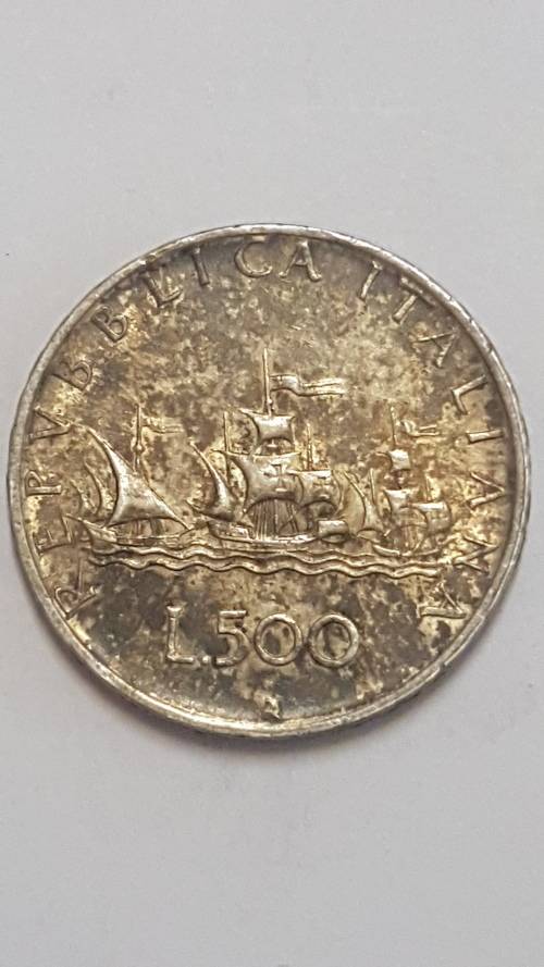 1960 500 Lire Italy silver coin