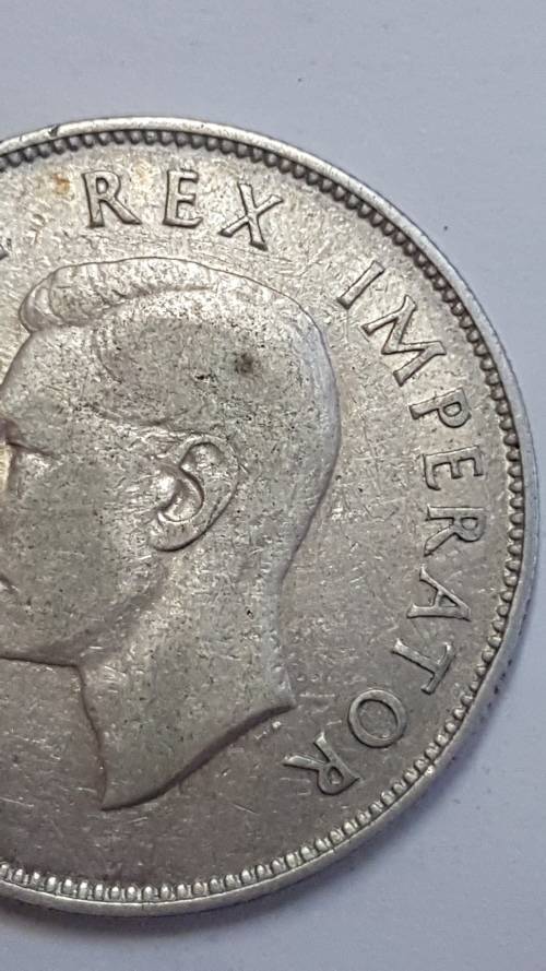 1946 South Africa half crown silver coin 2.5 shillings RARE mintage 11388  # REDUCED #..