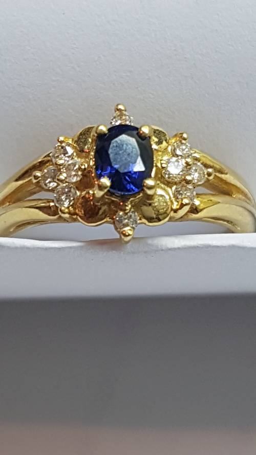 18ct Gold Sapphire and Diamond Ring