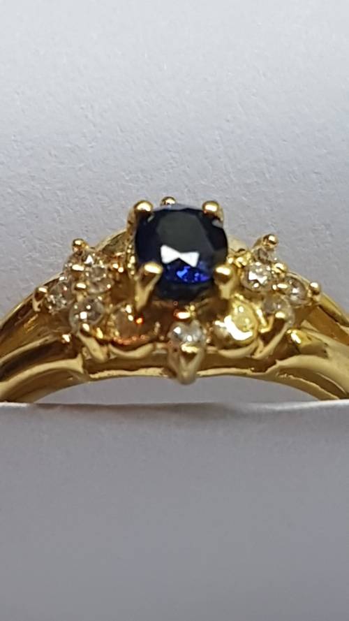 18ct Gold Sapphire and Diamond Ring