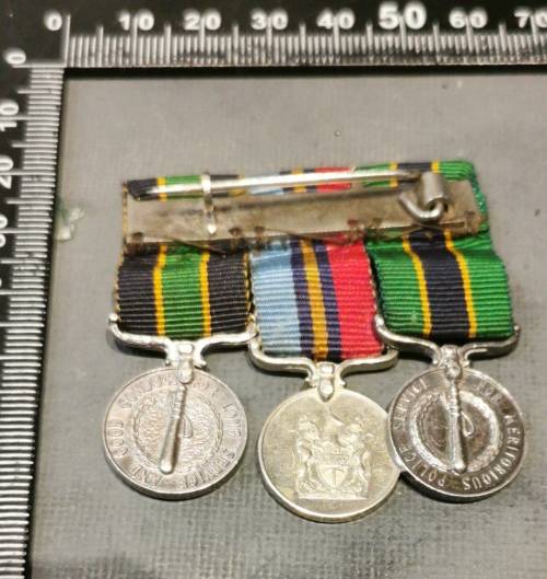 RHODESIAN POLICE MINIATURE MEDAL TRIO