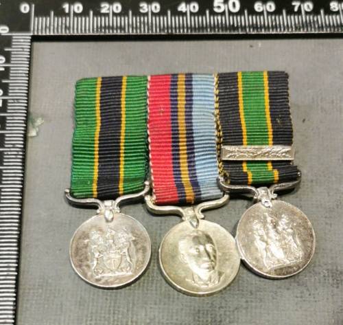 RHODESIAN POLICE MINIATURE MEDAL TRIO