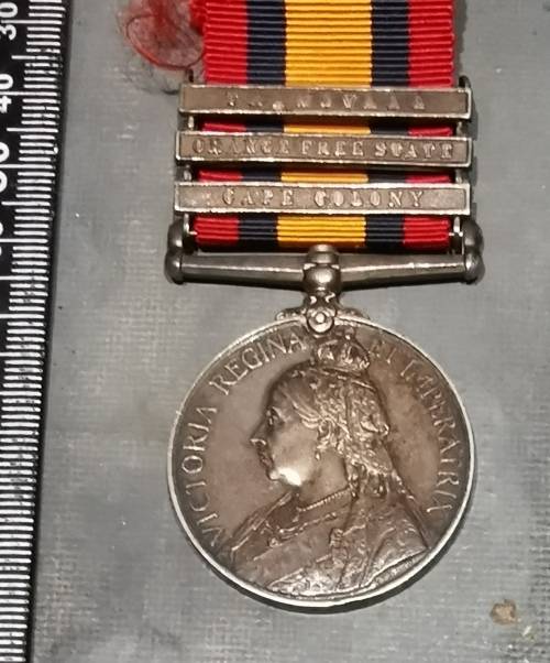 BOER WAR QUEENS SOUTH AFRICA MEDAL ,6 DRAGOONS