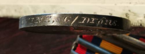 BOER WAR QUEENS SOUTH AFRICA MEDAL ,6 DRAGOONS