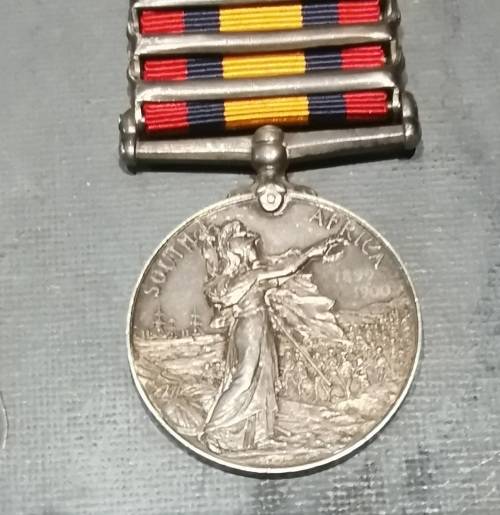 BOER WAR QUEENS SOUTH AFRICA MEDAL ,6 DRAGOONS