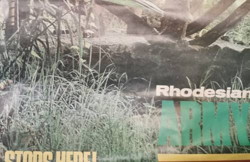 ORIGINAL RHODESIAN TERRORISM STOPS HERE RECRUITMENT POSTER