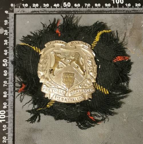 WW2 PRETORIA HIGHLANDERS TAM-O-SHANTER BADGE 1940-43