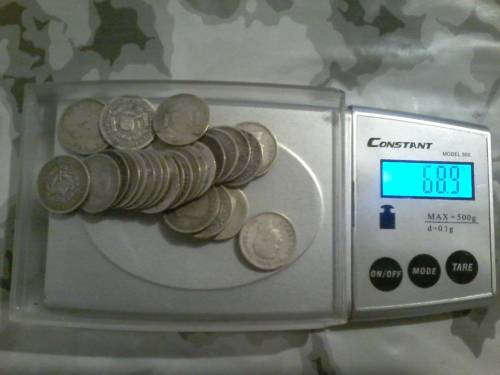 6 D coins 80% silver