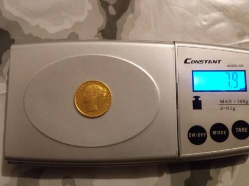 SOVEREIGN 1871 22ct AND 7,9g