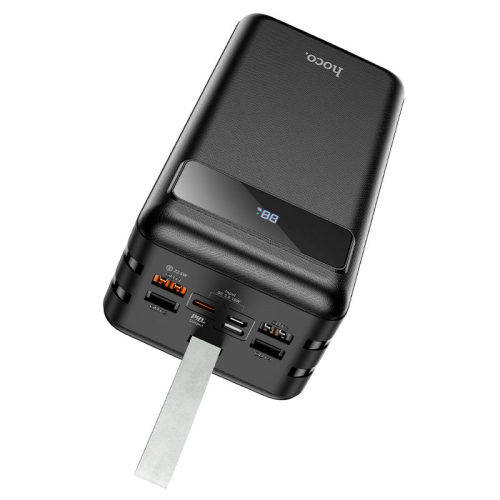 HOCO 60000mAh Fast Charging 22.5W QC3.0 LED Power Bank - Black - ( COMBO)
