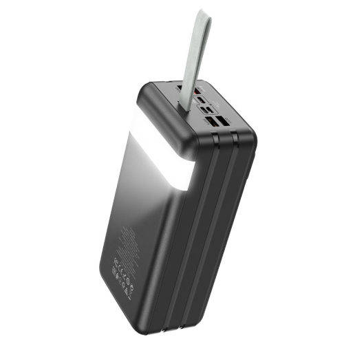 HOCO 60000mAh Fast Charging 22.5W QC3.0 LED Power Bank - Black - ( COMBO)