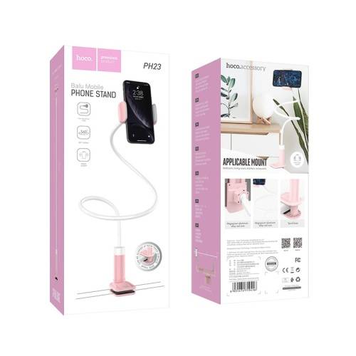 HOCO PH23 Cell Phone Clip-on Holder Flexible Gooseneck Clamp Mobile Mount Lazy Bracket Stand