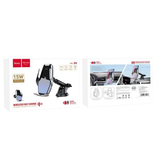 Hoco Wireless Fast Charger in Car Holder GG-S14