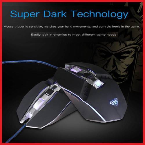 AULA S22 GAMING MOUSE 7 BUTTON PROGRAMMABLE MOUSE WITH LED LIGHT