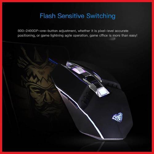 AULA S22 GAMING MOUSE 7 BUTTON PROGRAMMABLE MOUSE WITH LED LIGHT