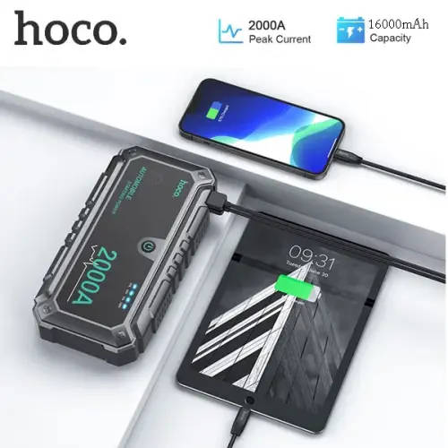 Hoco Car Jump Starter Power Bank PWR01  Black