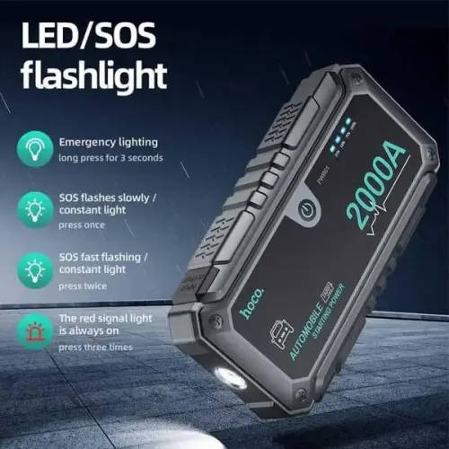 Hoco Car Jump Starter Power Bank PWR01  Black