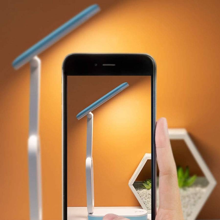 Foldable Rechargeable LED Table Lamp - Blue