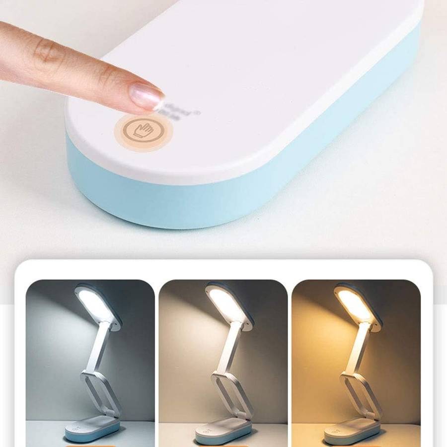 Foldable Rechargeable LED Table Lamp - Blue