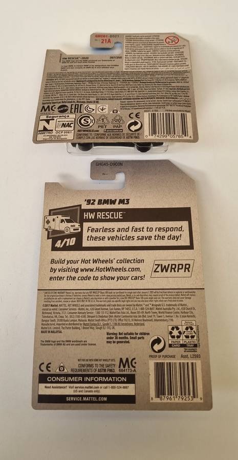 Hot Wheels 92 BMW M3 Combo