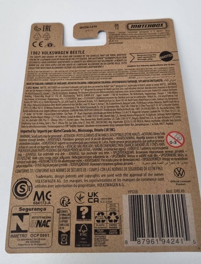 Matchbox Germany 1962 Volkswagen Beetle