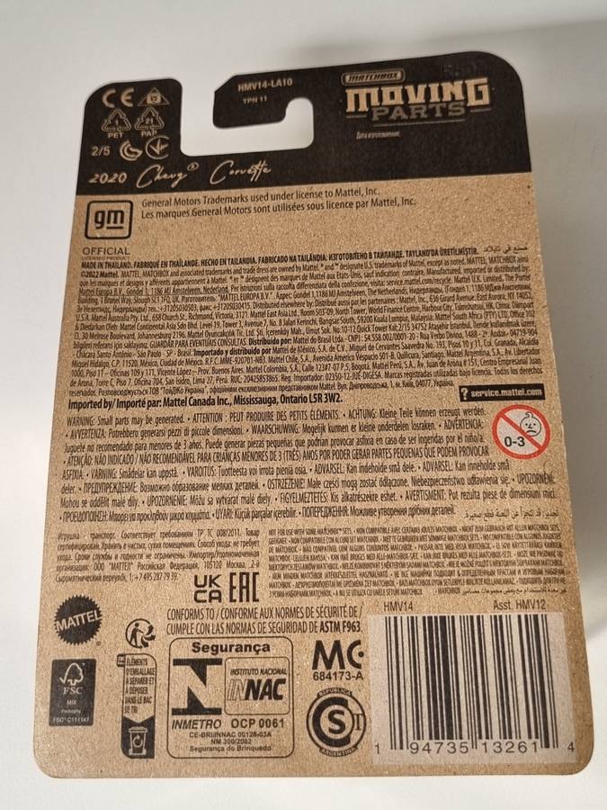 Matchbox 2020 Chevy Corvette 70 Years Special Edition