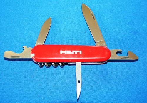 Victorinox Tourist with logo Hilti -Scales different orange colour