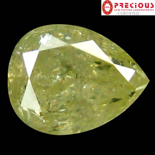 0.20 ct PGTL Certified Romantic Pear (4 x 3 mm) Fancy Light Yellow Diamond