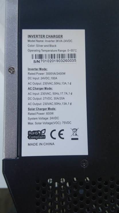 24v 3kva 3000w hybrid inverter
