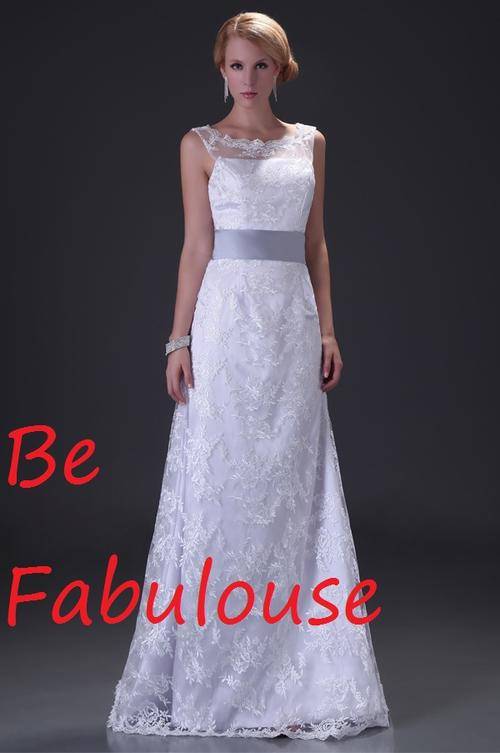 White deep V back lace wedding dress size 2-16 USA in stock !!!