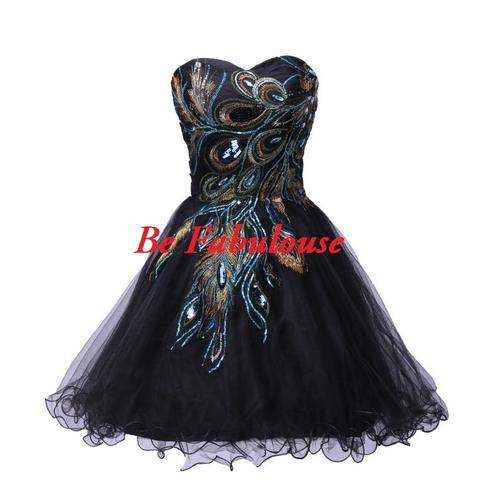 Black peacock tutu off  shoulders cocktale dress !!!
