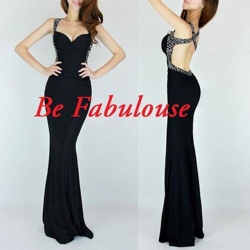 Black blue red purple green one cross back body cone cocktale dress !!!