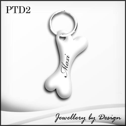 MEDIUM BONE-SHAPED DOG ID TAG + FREE ENGRAVING (PTD2)