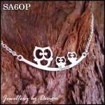Personalized Family Wisdom Owl Necklace, Stainless Steel
