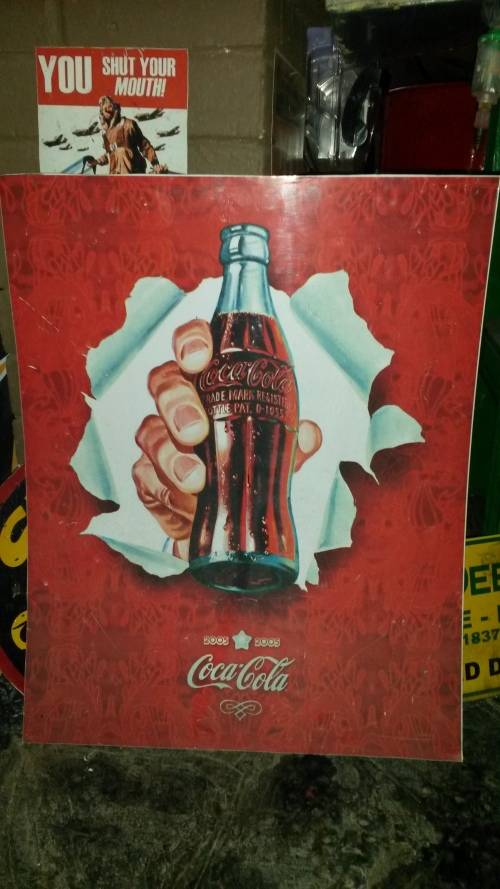 Coke steel sign