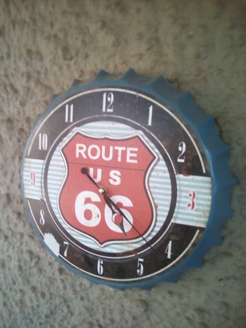 route us 66 metal cap clock