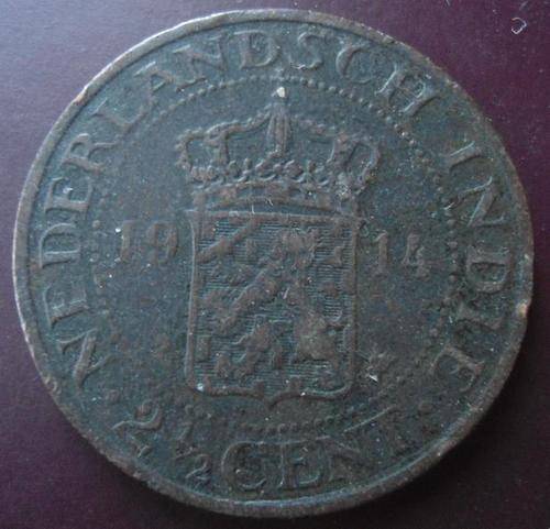 1914 NEDERLANDSCH INDIE 2.5C COIN