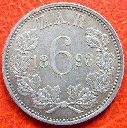 1893 ZAR SIX PENCE IN IMMACULATE CONDITION - EXTREMELY RARE