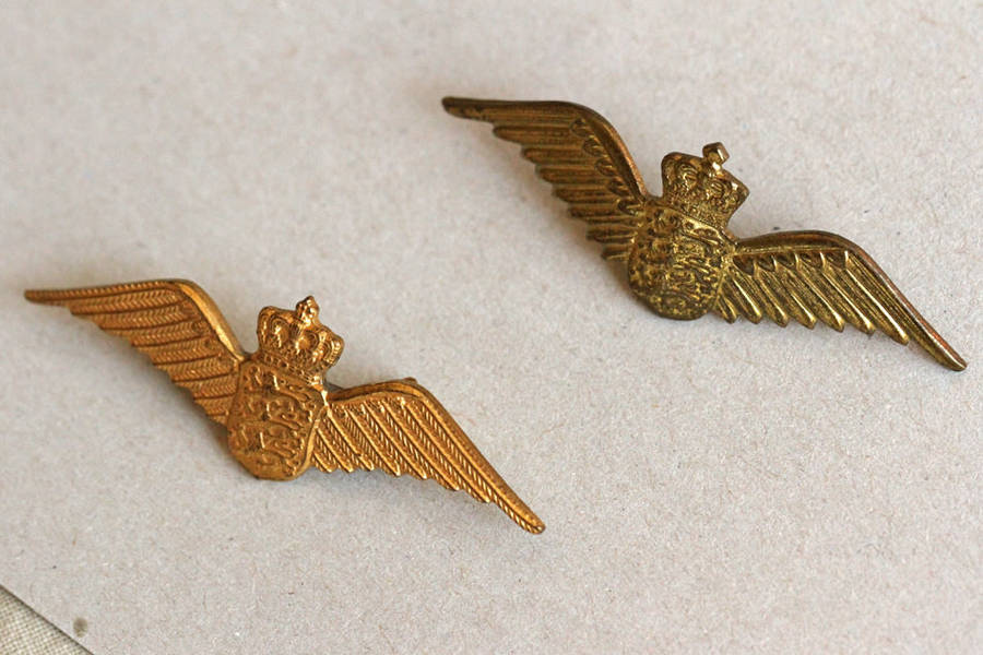 Set of two Danish Air Force uniform wings