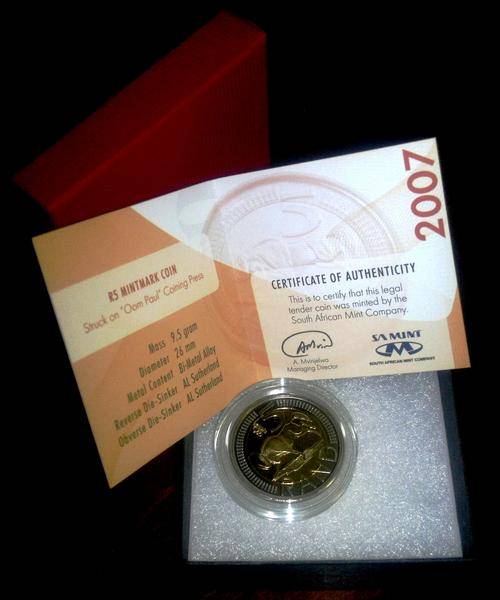 2007 OOM PAUL Mintmark R5 with Certificate of Authenticity "Limited Mintage"