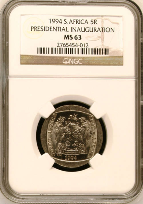 1994 Presidential Inauguration R5 Coin - NGC MS63 / Last Clearance Sale & Must go