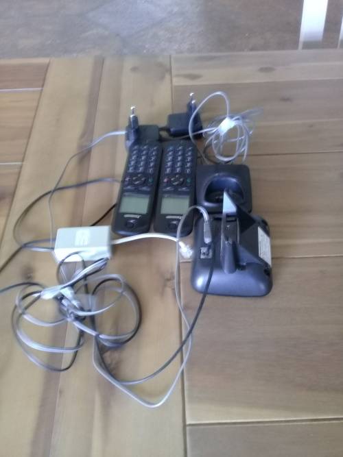Wireless Panasonic telephones.