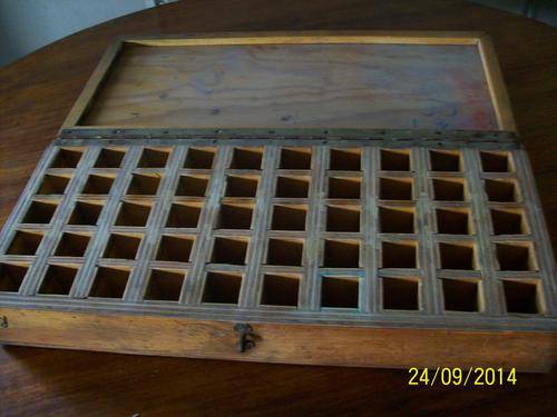 WOODEN BOX, PRINTERS TRAY